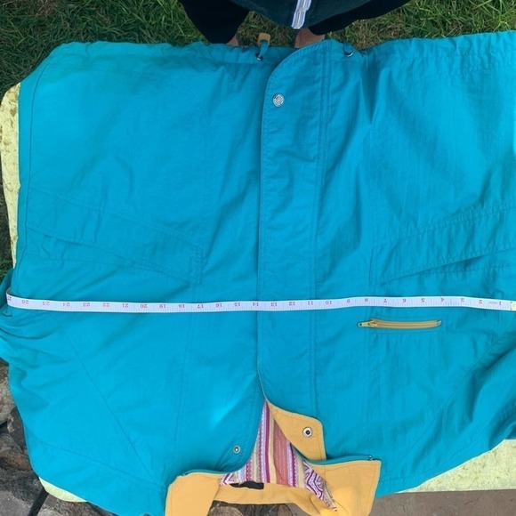 Southwestern Full Zip Track Jacket Lined Windbreaker Teal & Yellow SZ XL - Picture 7 of 8